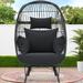 Dakota Fields Cilurzo Patio Indoor Outdoor Wicker Patio Lounge Chair w/ Stands & Cushions | 56.7 H x 32.1 W x 26.2 D in | Wayfair