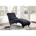 Darby Home Co Abriela Upholstered Chaise Lounge Wood/Velvet in Black | 38 H x 30 W x 69 D in | Wayfair 445DCEE3DE014340A389BD4FA5D2FFA0