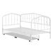 August Grove® Bueso Twin Size Stylish Metal Daybed w/ 2 Drawers Metal in White | 38.6 H x 41.3 W x 78 D in | Wayfair