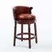 Darby Home Co Abbriella Swivel Stool Wood/Leather/Genuine Leather in Brown | 32.7 H x 21.7 W x 21.7 D in | Wayfair 975D94D26E93414ABB3EECBB38D16AD3