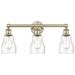 Ellery 22.75" Wide 3 Light Antique Brass Bath Vanity Light With Seedy