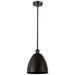 Metal Bristol 9"W Oil Rubbed Bronze Pendant With Oil Rubbed Bronze Sha