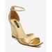 Boston Proper - Gold Yellow - Ankle Strap Wedge - 8.0