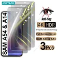 3Pcs Privacy vetro temperato per Samsung Galaxy A54 A14 A24 A23 A34 A52 A52S A53 A72 A73 A71 A51