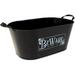 Be Ware Black Oval Bucket With Handle Sentiment Plastic Buckets Handles Gifts Gift Baskets Storage Organizer Containers Party Favor Holiday Themed Plastic Buckets Decorations