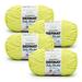 BernatÂ® Baby Blanket Sparkleâ„¢ #6 Super Bulky Polyester Yarn Limeade 10.5oz/300g 220 Yards (4 Pack)