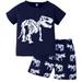 mveomtd Toddler Kids Boys Summer Short Sleeve Dinosaur T Shirts Tops Shorts Outfits Clothes Set 2 To 7 Years Baby Gear Bundles for Boys New Baby Boy Gift Basket