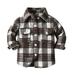 QUYUON Flannel Toddler Boys Girls Kids Toddler Flannel Shirt Jacket Plaid Long Sleeve Button-Down Blouse Tops Pocket Baby Boys Girls Fall Shirt Coat Outwear Baby Flannel Shirt Q-27-Coffee 6-12 Months