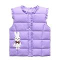 DkinJom Child Kids Toddler Baby Boys Girls Sleeveless Cute Cartoon Winter Solid Coats Jacket Reversible Vest Outer Outwear Outfits