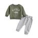 Girl Outfits Boys Outfit Letters Prints Long Sleeves Tops Sweatershirt Pants 2Pcs Set Outfits Girls Clothing GN2 2 Years-3 Years