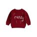 Newborn Baby Girl Boy Christmas Knit Sweater Merry Candy Cane Embroidery Winter Warm Sweatshirt Outfit Fall Clothes