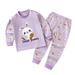 Fesfesfes Toddler Boys Girls Long Sleeve Outfit Sets Leisure Rabbit Print Tops N Pants Sets Casual Home Wear Clothes Suit 3-9 Months