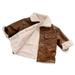 ASFGIMUJ Toddler Jackets For Girls Winter Wear Children Boys Leather Coat Boys Handsome Locomotive Leisure Leather Jacket Coat Winter Coats For Girls Coffee 5 Years-6 Years