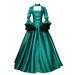 TUWABEII Fall & Winter Dresses for Womens Women Vintage Retro Gothic Long Sleeve Hooded Dress Long Gown