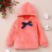 Daqian Baby Girl Clothes Clearance Winter Infant Toddler Baby Boys Girls Long-sleeved Thickened Warm Flannel Hooded Sweater Toddler Girl Clothes Clearance Pink 3-4 Years