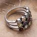 Gorgeous Alliance,'One-Carat Faceted Multi-Gemstone Cocktail Ring'