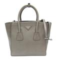 PRADA GLACECALF BN2625 Women's Leather Handbag,Shoulder Bag Dark Gray