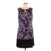 New York Clothing Co. Casual Dress - Shift Keyhole Sleeveless: Purple Dresses - Women's Size Large