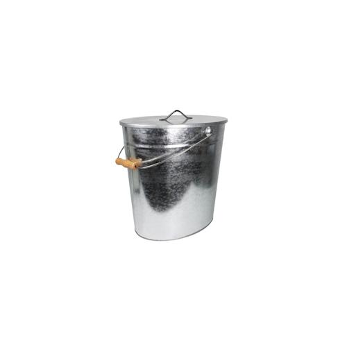 Ascheeimer 24 L für Kamin, Ofen & Grill verzinkt 39 x 27 x 35 cm