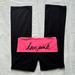 Pink Victoria's Secret Pants & Jumpsuits | Love Pink Victoria’s Secret Fold Over Yoga Flare Pants | Color: Black/Pink | Size: M