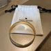 Kate Spade Jewelry | Kate Spade White And Gold Spade Bangle Bracelet | Color: Gold/White | Size: Os