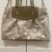 Coach Bags | Coach Ashley Dotted Op Art North South Satchel Bag Purse Khaki Taupe | Color: Gold/Gray | Size: Os