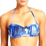 Athleta Swim | Athleta Wailea Padded Halter Bandeau Bikini Top L | Color: Blue | Size: L