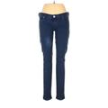 Express Jeans Jeggings - Mid/Reg Rise: Blue Bottoms - Women's Size 10 - Indigo Wash