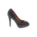 Badgley Mischka Heels: Pumps Stilleto Cocktail Party Blue Shoes - Women's Size 8 - Peep Toe