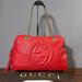 Gucci Bags | Gucci Pebbled Calfskin Soho Bowler | Color: Red | Size: Os