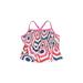 Lands' End Swimsuit Top Pink Batik Swimwear - Women's Size 8