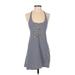 Sperry Top Sider Casual Dress - A-Line Scoop Neck Sleeveless: Blue Print Dresses - Women's Size X-Small