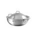 Mauviel M' Splayed Saute Pan w/ Dome Lid, Cast Stainless Steel Handles, 3.3-Qt Non Stick/Stainless Steel in Gray | Wayfair 527225