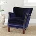 Wingback Chair - House of Hampton® 26.6" Wide Wingback Chair Linen/Wood in Blue | Wayfair 1FC43C14820849FFA200E04BF6803399