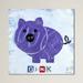 Viv + Rae™ Leonia Children Oink the Pig Canvas Art Canvas, Solid Wood in Blue/Indigo | 14" H x 14" W x 2" D | Wayfair