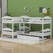 Jakyrah Twin L-Shaped Bunk Beds w/ Trundle by Harriet Bee, Wood in White | 62.5 H x 79.5 W x 119.2 D in | Wayfair 9C3683E30C474A4DABF0C45A31A57373