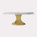 Brayden Studio® Daanya Rectangular 78.74" L x 31.49" W Dining Table Metal in Yellow | 29.53 H x 78.74 W x 31.49 D in | Wayfair