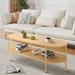 Willa Arlo™ Interiors Ayotte Coffee Table Wood in Brown | 16 H x 47 W x 15.4 D in | Wayfair BA0E931D75044F14BB1A2A164435ACFB