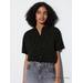 Women's Rayon Printed Short-Sleeve Blouse | Black | Medium | UNIQLO US