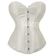 Caudatus-Corset Noir en Satin pour Femme Costume Sexy Grande Taille Style Vintage en Brocart