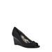 Tuff Love Peep Toe Wedge Pump