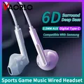 6D Heavy Bass Headset 3.5MM AUX/Type-C Digital Hifi Wired auricolare con microfono HD nessun ritardo