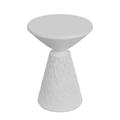 Table d'appoint ronde blanche en ciment