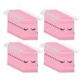 Trjgtas 100 Pieces Eyelash Aftercare Bags Plastic Makeup Bags Toiletry Makeup Pouch Cosmetic Travel with Drawstring Pink S