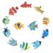 2 Pack Mini Tropical Fish Toys Kids Educational Tank Decorations Puzzle Ocean Artificial for Aquarium Child
