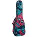 OWNTA Floral Skulls Skeleton Blue Red Pattern Waterproof Oxford Cloth Ukulele Bag - 25.9x9x3.1in/66x23x8cm Size - Durable & Stylish Ukulele Case