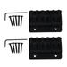 2X Black 6 String Fixed Hard Tail Guitar Bridge for Strat Guitar