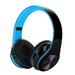 Surpdew Outdoor Bluetooth Headphones Wireless -Aural Earmuff Headset Stereo Headset Blue One Size