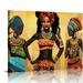 COMIO African American Wall Art Black Art Wall Decor African American Wall Art Canvas Poster for Black Women Girls Bathroom Bedroom Living Room Wall Decor