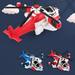 WQJNWEQ Clearance Children s Electric Armed Fighter Transforming Aircraft Toy Universal Wheel Helicopter 360 Degree Rotating Sound And Light Music